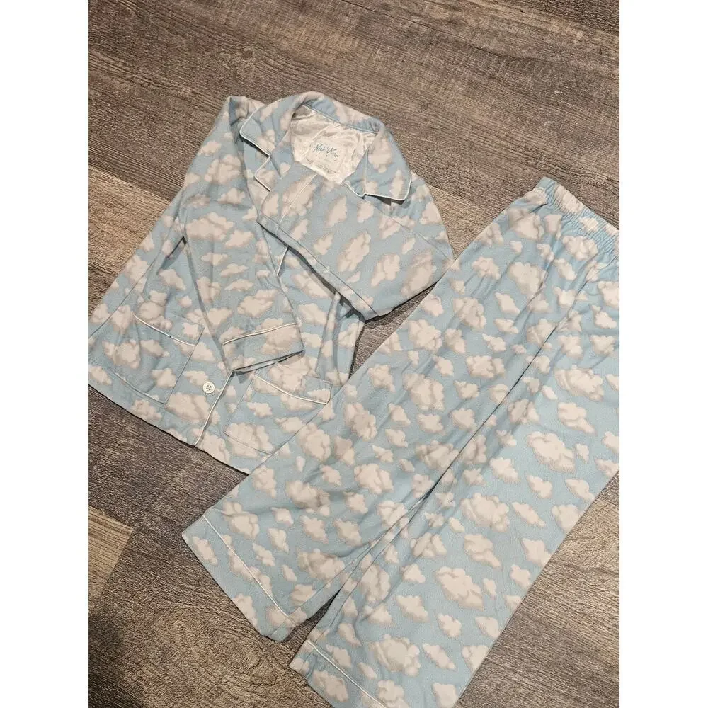 Nick & nora kids 4t cloud pajama set flannel boys girls unisex